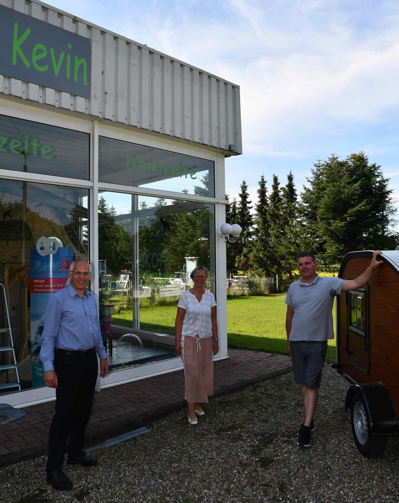 Besuch des Outdoor-Geschäfts von Kevin Jänsch in Schleswig
