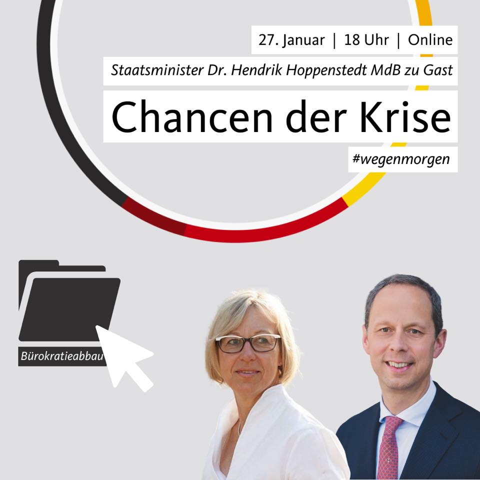 Videokonferenz mit Staatsminister Dr. Hoppenstedt, MdB zu den Chancen der Krise